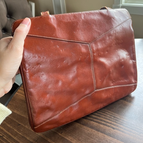 Vintage Brown Leather Lou Taylor Purse - Picture 7 of 8